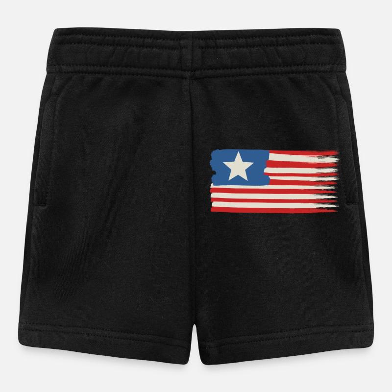Une étoile Drapeau des États-Unis - Short Bébé - noir