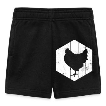 Hen Drawing - Baby Shorts - black - Front