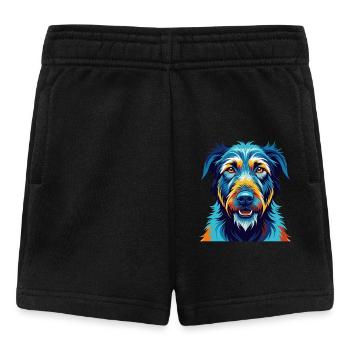 Lévrier irlandais chien race dessin animé coloré Kawaii - Short Bébé - noir - Devant