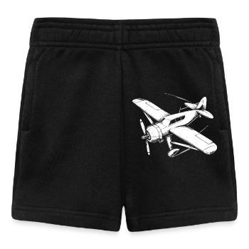 Propeller Plane Drawing - Baby Shorts - black - Front