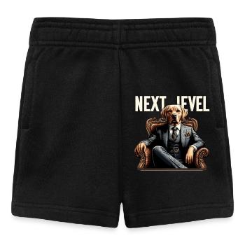 Dudley Labrador Anzug Next Level Hund Königssessel - Baby Shorts - Schwarz - Vorne