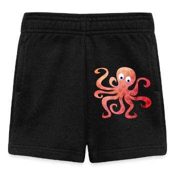 Octopus Dots Squid Tentacule Bande dessinée - Short Bébé - noir - Devant