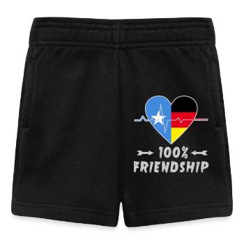 Somalia und Deutschland 100% Freundschaft - Baby Shorts - Schwarz - Vorne