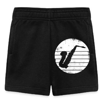 Saxophone Drawing - Baby Shorts - black - Front