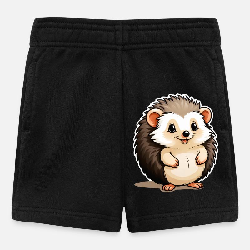 Petit hérisson mignon épineux - Short Bébé - noir