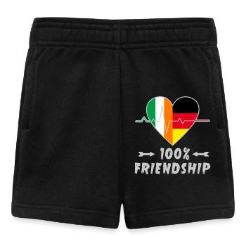 Irland und Deutschland 100% Freundschaft - Baby Shorts - Schwarz - Vorne
