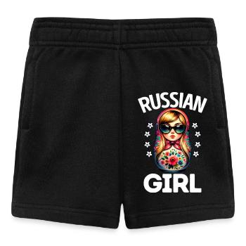 Russian Girl! Russland Matrjoschka Russisch für - Baby Shorts - Schwarz - Vorne