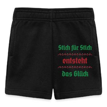 Stitch by stitch, happiness arises - Baby Shorts - black - Front