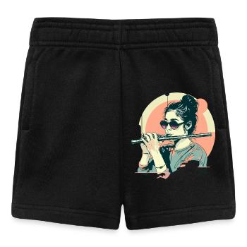 Graphic Flutists - Baby Shorts - black - Front