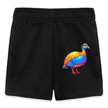 Guinea Fowl Colorful Kawaii Cartoon Character Pet - Baby Shorts - black - Front