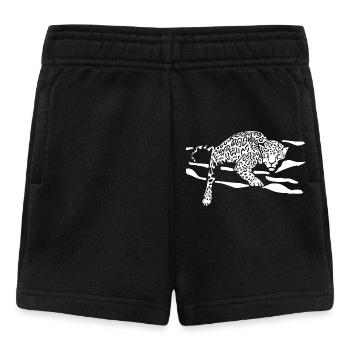 Leopard Sprung Silhouette - Baby Shorts - Schwarz - Vorne