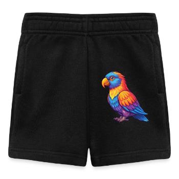 Dusky Lory Bunte Kawaii Cartoon Figur Vogel - Baby Shorts - Schwarz - Vorne