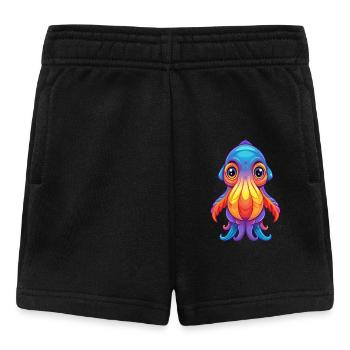 Tintenfisch Buntes Kawaii Cartoon Meerestier - Baby Shorts - Schwarz - Vorne