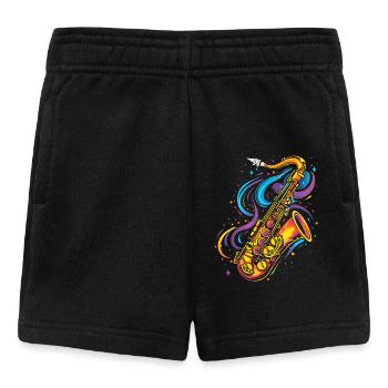 Saxophone Cartoon Look - Baby Shorts - black - Front