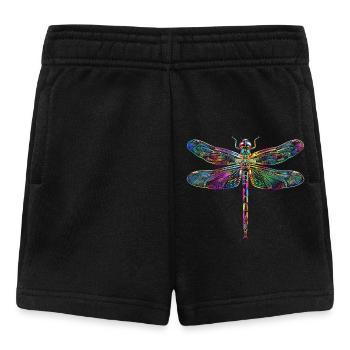 Libelle Dragonfly Bunte Flügel Süße Libellen - Baby Shorts - Schwarz - Vorne