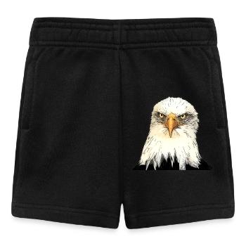 Illustration de tête d’aigle avec un regard intense - Short Bébé - noir - Devant