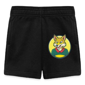 Kojote Niedliche Kawaii Cartoon Clipart Haustier Tier - Baby Shorts - Schwarz - Vorne