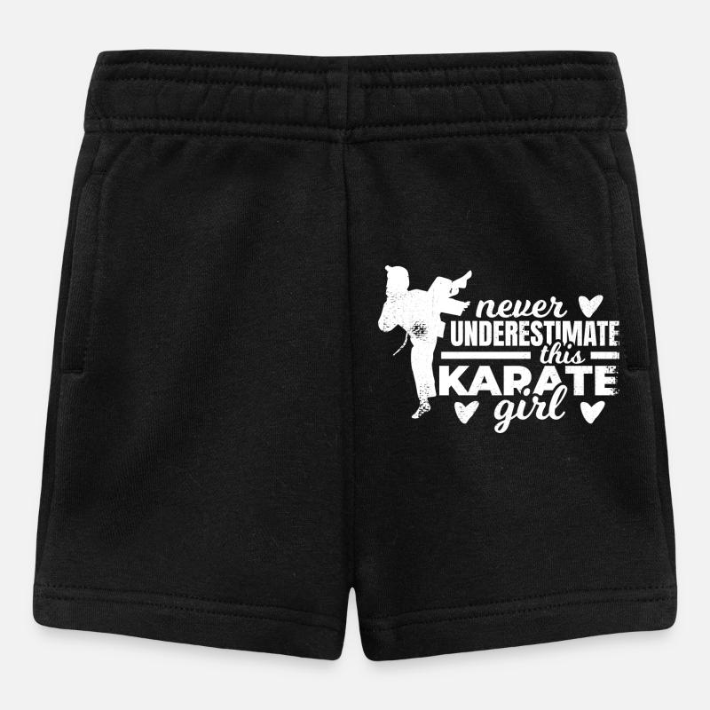 Karate Mädchen - Baby Shorts - Schwarz
