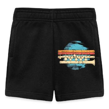 Flûte graphique - Short Bébé - noir - Devant