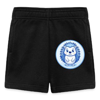 Igel Blau Kawaii Cartoon Figur Clipart Haustier - Baby Shorts - Schwarz - Vorne