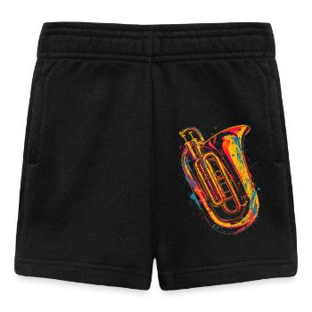 Tuba Graphic - Baby Shorts - black - Front