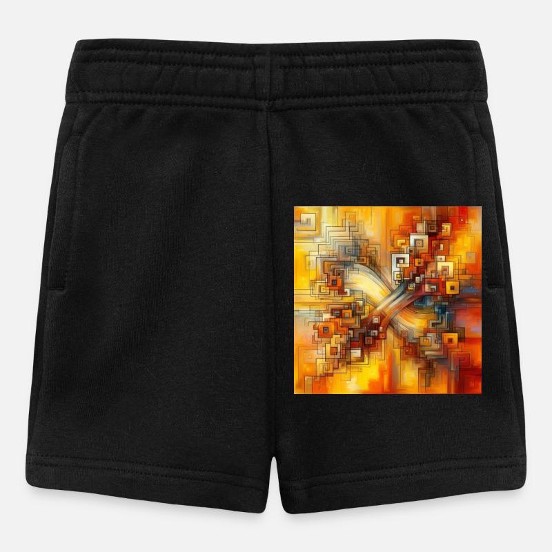 Squares 3 - Baby Shorts - black