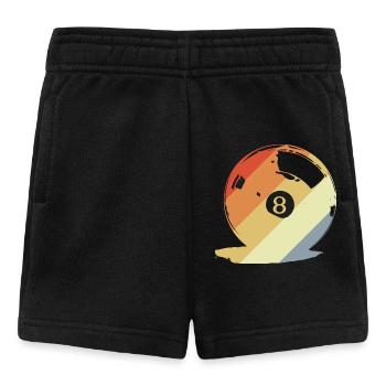 Retro Billiard Ball Graphic - Baby Shorts - black - Front