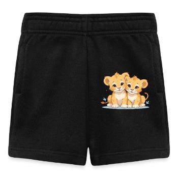 Lion cubs - Baby Shorts - black - Front