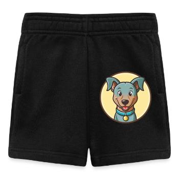 Bleu dentelle chien race dessin animé Kawaii Clipart Animal - Short Bébé - noir - Devant