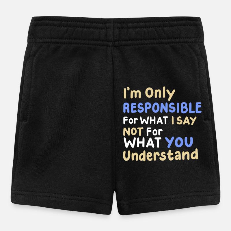 Sarkastischer Humor Sarkasmus - Baby Shorts - Schwarz