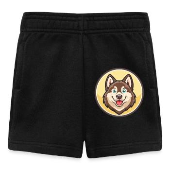 Fleuve Mackenzie Husky Chien Race Dessin animé Kawaii Pet - Short Bébé - noir - Devant