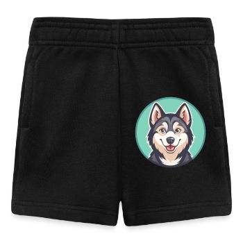 Alaskan Klee Kai Hund Rasse Cartoon Kawaii Clipart - Baby Shorts - Schwarz - Vorne
