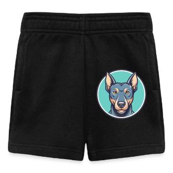 Bleu dentelle chien race dessin animé Kawaii Clipart Animal - Short Bébé - noir - Devant