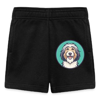 chien de berger catalan chien race dessin animé Kawaii Clipart - Short Bébé - noir - Devant