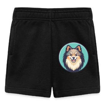 Spitz allemand chien race dessin animé Kawaii Clipart animal de compagnie - Short Bébé - noir - Devant