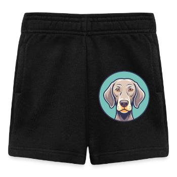 Weimaraner Hund Rasse Cartoon Kawaii Clipart Tier - Baby Shorts - Schwarz - Vorne
