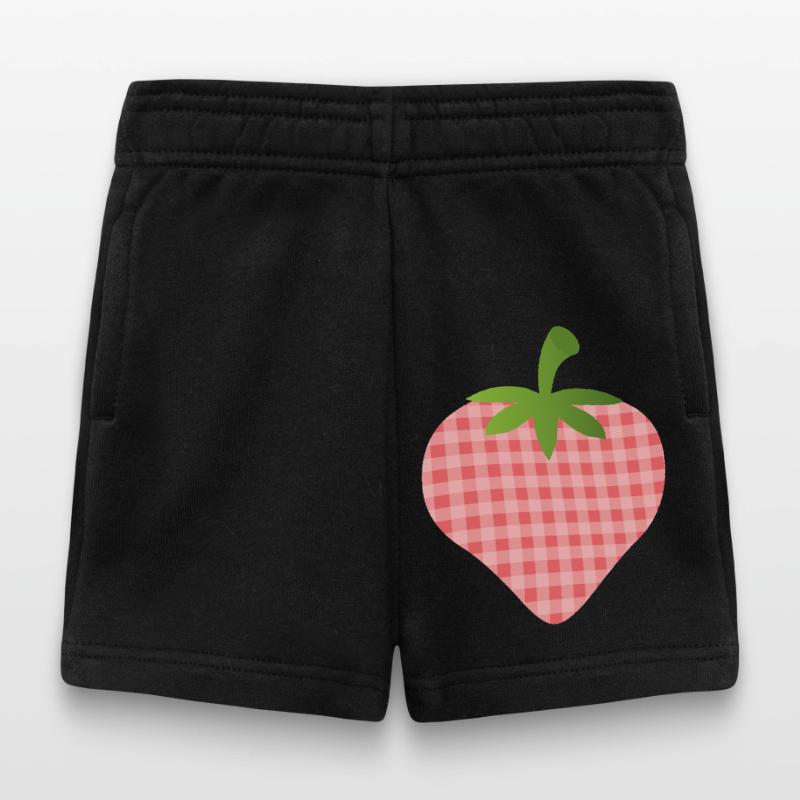 Strawberry with check pattern - personalizable Baby Shorts