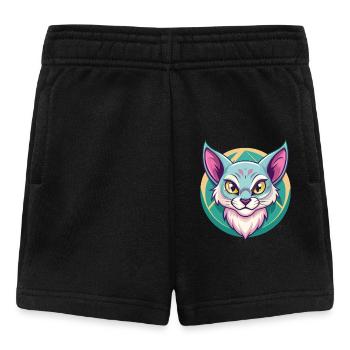 Australian Mist Cat Breed Cartoon Kawaii Animal - Baby Shorts - black - Front