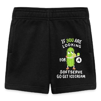 Gurke spielt Pickleball - Baby Shorts - Schwarz - Vorne