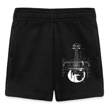 Ukulele Drawing - Baby Shorts - black - Front