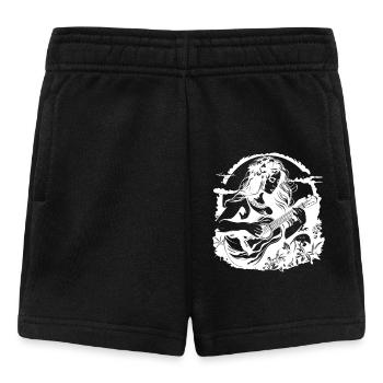 Hawaii Ukulele Girl Drawing - Baby Shorts - black - Front