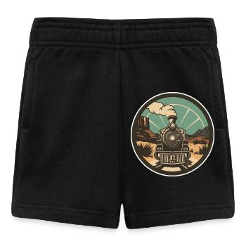 Railway Illustration - Baby Shorts - black - Front