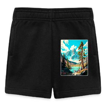 Bridger Teton Nationalpark Reiseposter Souvenir - Baby Shorts - Schwarz - Vorne