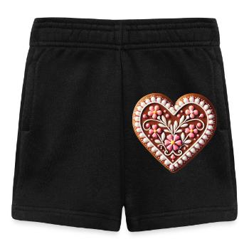 Cœur en pain d’épices : Tradition sucrée et amour combinés - Short Bébé - noir - Devant