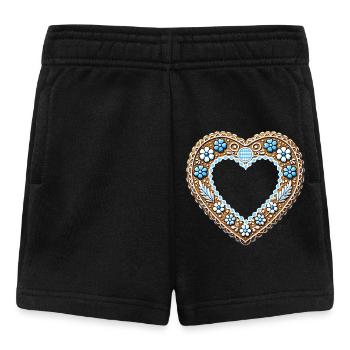 Cadre Coeur en Pain d’Épices Tradition et amour combinés - Short Bébé - noir - Devant