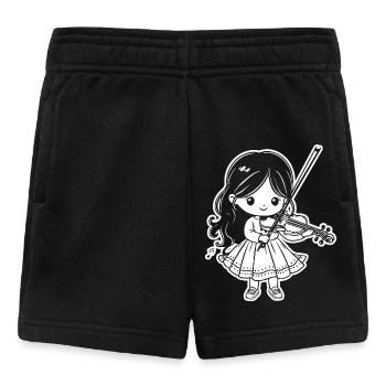 Violinen Mädchen - Baby Shorts - Schwarz - Vorne
