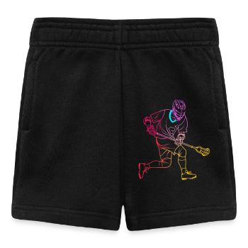 Dessin d’un joueur de crosse - Short Bébé - noir - Devant