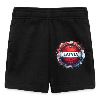 Latvia Flag Flag Gift - Baby Shorts - black - Front