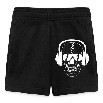 Musician's Skull (White) - Baby Shorts - black - Front