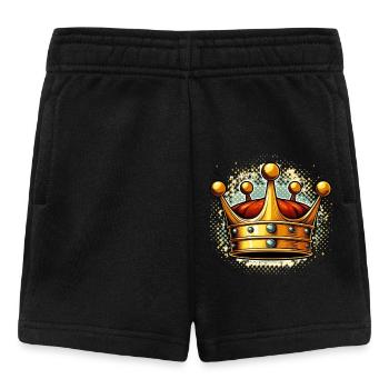 Explosion pop art de la couronne d’or - Short Bébé - noir - Devant